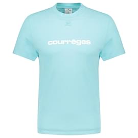 Courreges-Classic Shell  T-Shirt - Courrèges - Blue/White - Cotton-Blue