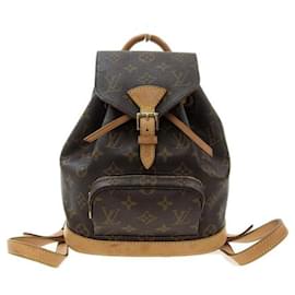 Louis Vuitton-Louis Vuitton Monogram Montsouris PM Canvas Backpack M51137  in Good condition-Brown