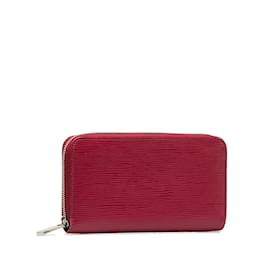 Louis Vuitton-Portefeuille zippé Epi M60305-Rouge