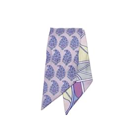 Hermès-Bufanda De Seda Twilly Estampada-Púrpura