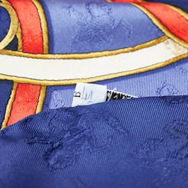 Hermès-Carré 90 Bufanda de seda Instrucción Du Roy-Negro