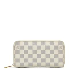 Louis Vuitton-Portafoglio Zippy Damier Azur N63503-Bianco