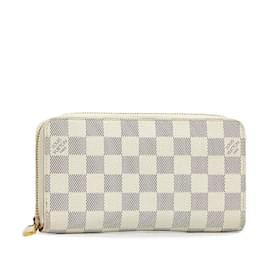 Louis Vuitton-Damier Azur Zippy Wallet N63503-Weiß