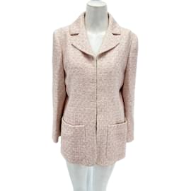 Chanel-CHANEL Giacche T.fr 46 tweed-Rosa