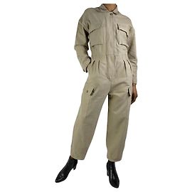 R13 Neutraler, langärmliger Utility-Jumpsuit – Größe S Andere
