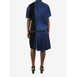 Sacai-Blue denim dress with pleats - size 3-Blue