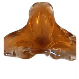 Autre Marque Murano Kristall Aschenbecher oder Schale Orange Orange