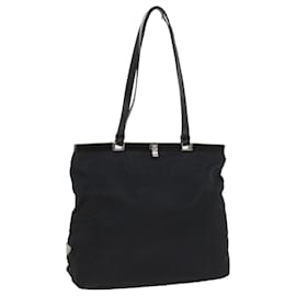 Prada-PRADA Shoulder Bag Nylon Black Auth bs9594-Black