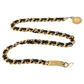 Chanel-Cinturón Chanel 31.5"" Autenticación CC en tono dorado5198-Otro