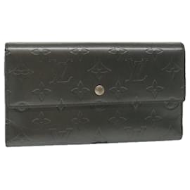 Louis Vuitton-LOUIS VUITTON Mat Porte Tresor International Wallet Noir M65105 LV Auth bs9566-Black