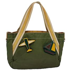 Prada-PRADA Tote Bag Nylon Green Auth bs9351-Green