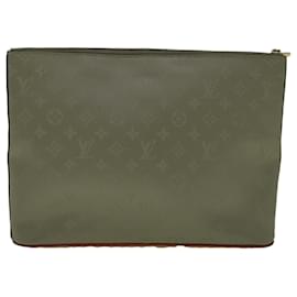 Louis Vuitton-LOUIS VUITTON Monogram Titanium Pochette Cosmos Bag Gray M63240 LV Auth 58193-Grey