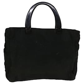 Prada-PRADA Hand Bag Nylon Black Auth 57311-Black