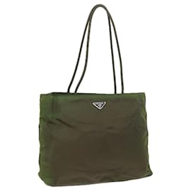 Prada-PRADA Tote Bag Nylon Khaki Auth ac2445-Caqui