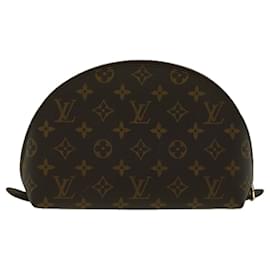 Louis Vuitton-LOUIS VUITTON Monogram Trousse Demi Ronde Cosmetic Pouch M47520 LV Auth 58506-Monogram