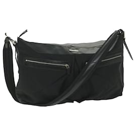 Gucci-GUCCI Shoulder Bag Nylon Black 019 0444 auth 58210-Black