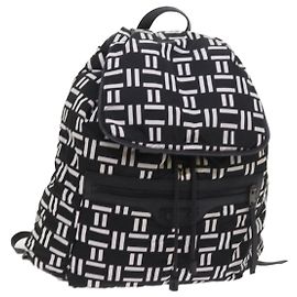 BALENCIAGA Reiserucksack Nylon Schwarz Weiß 340139 Auth bin5199 Schwarz Weiß