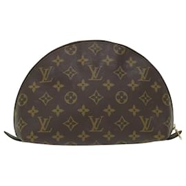 Louis Vuitton-LOUIS VUITTON Monogram Trousse Demi Ronde Pochette Cosmétique M47520 Auth LV 58505-Monogramme