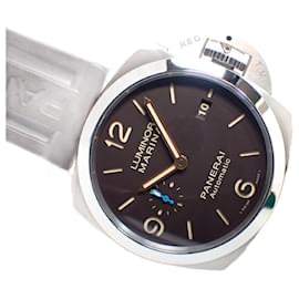 Panerai-PANERAI Luminor Marina1950 3 DAY'S titanium PAM01351 V series Mens-Silvery