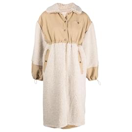 Casaco oversized Ulla Johnson com patch de logo bege Bege