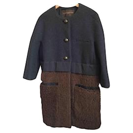 Louis Vuitton-Coats, Outerwear-Brown,Dark grey
