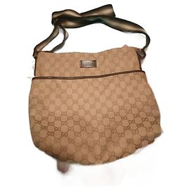 Borsa Gucci Marrone in Cotone Marrone