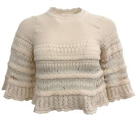 Isabel Marant Etoile Isabel Marant Étoile Jersey crudo de croché con flecos Crudo