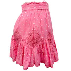 Autre Marque-Love Shack Fancy Hot Pink Cherry Adia Mini Skirt-Pink