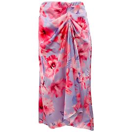 Pinko Rose / Jupe mi-longue violette à fleurs multiples Violet