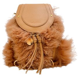 See by Chloé See by Chloe Brown Lambswool Shearling Olga Bag Brown