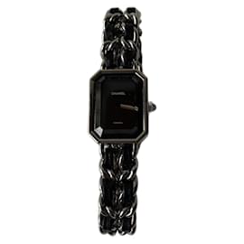Chanel-Fine watches-Black,Silver hardware