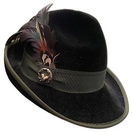 Autre Marque Fedora Wegener Handarbeit Black