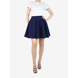 Alaïa-Blue textured stretch-knit mini skirt - size UK 12-Blue