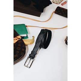 Louis Vuitton-Black Damier Graphite belt - size 44-Black