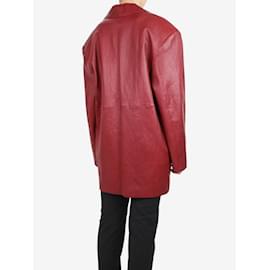 Stouls-Maroon leather jacket - size S-Red