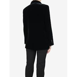 Theory-Black velvet draped jacket - size UK 8-Black