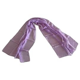 Autre Marque-Etole soie changeante mauve 157,5 x 57,5 cm neuve-Violet