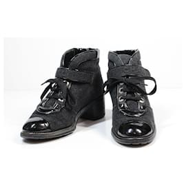 Chanel-botas de tornozelo-Cinza antracite