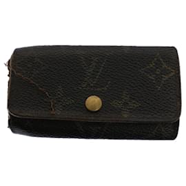 Louis Vuitton-LOUIS VUITTON Monogram Coin Purse Porta-chaves 9Definir LV Auth bs9117-Monograma