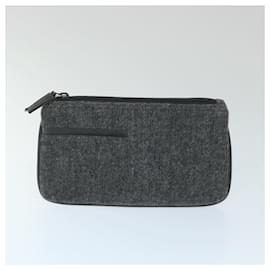 Prada-PRADA Pouch Nylon Denim 2Set Gray Black Auth ac2448-Brown,Black