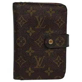 Louis Vuitton-Carteira LOUIS VUITTON Monograma Porto Papie Zip M61207 LV Auth bs9470-Monograma
