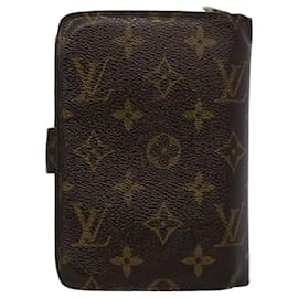 Louis Vuitton-Carteira LOUIS VUITTON Monograma Porto Papie Zip M61207 LV Auth bs9470-Monograma