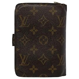 Louis Vuitton-LOUIS VUITTON Monogram Porto Papie Zip Wallet M61207 LV Auth bs9470-Monogram