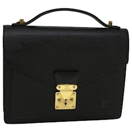 Louis Vuitton-LOUIS VUITTON Epi Monceau Hand Bag Black M52122 LV Auth bs9498-Black