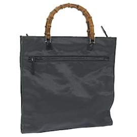 Gucci-GUCCI Sac à main en bambou Toile Gris 001 1095 1878 Ep d'authentification2101-Marron