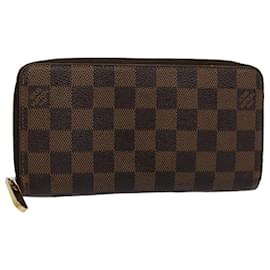Louis Vuitton-LOUIS VUITTON Damier Ebene Zippy Wallet Long Wallet N41661 LV Auth bs9568-Other