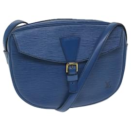 Louis Vuitton-LOUIS VUITTON Epi June Feuille Sac à Bandoulière Bleu M52155 Auth LV 58280-Bleu