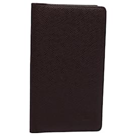 Louis Vuitton-LOUIS VUITTON Taiga Leather Agenda Poche Note Cover Grizzly R20430 Auth bs9455-Autre