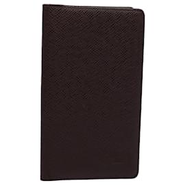 Louis Vuitton-LOUIS VUITTON Taiga Leather Agenda Poche Note Cover Grizzly R20430 Auth bs9455-Other