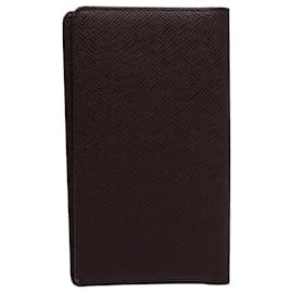 Louis Vuitton-LOUIS VUITTON Taiga Leather Agenda Poche Note Cover Grizzly R20430 Auth bs9455-Other